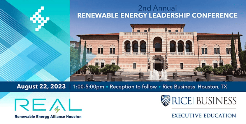 Register Now for the 2nd Annual Renewable Energy Leadership Conference Aug 22 – Houston