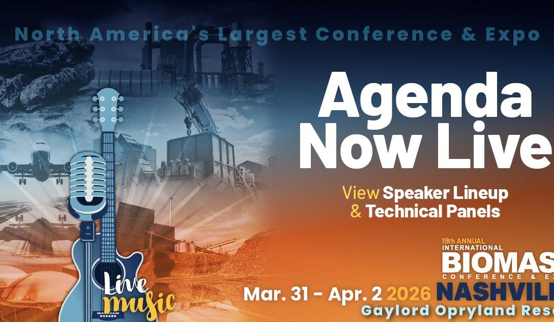 Register Now for the 19th Annual International Biomass Conference & Expo – March 31 – April 2, 2026 – Nashville, TN