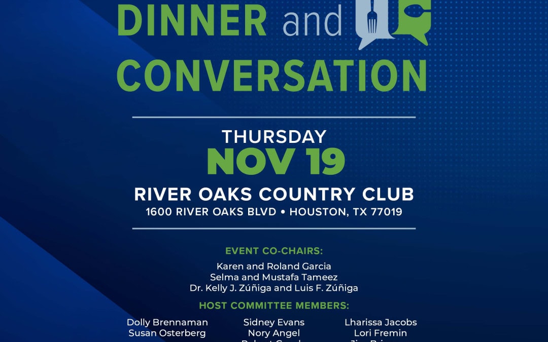 Register Now for the Center for Houston’s Future 2026 Dinner and Conversation – Nov 19, 2026 – Houston, TX