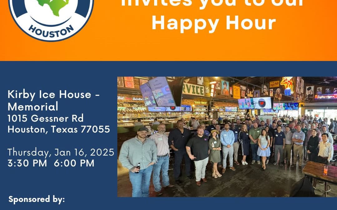 Register now for CleanTX Houston Chapter Happy Hour January 16, 2025 – Houston