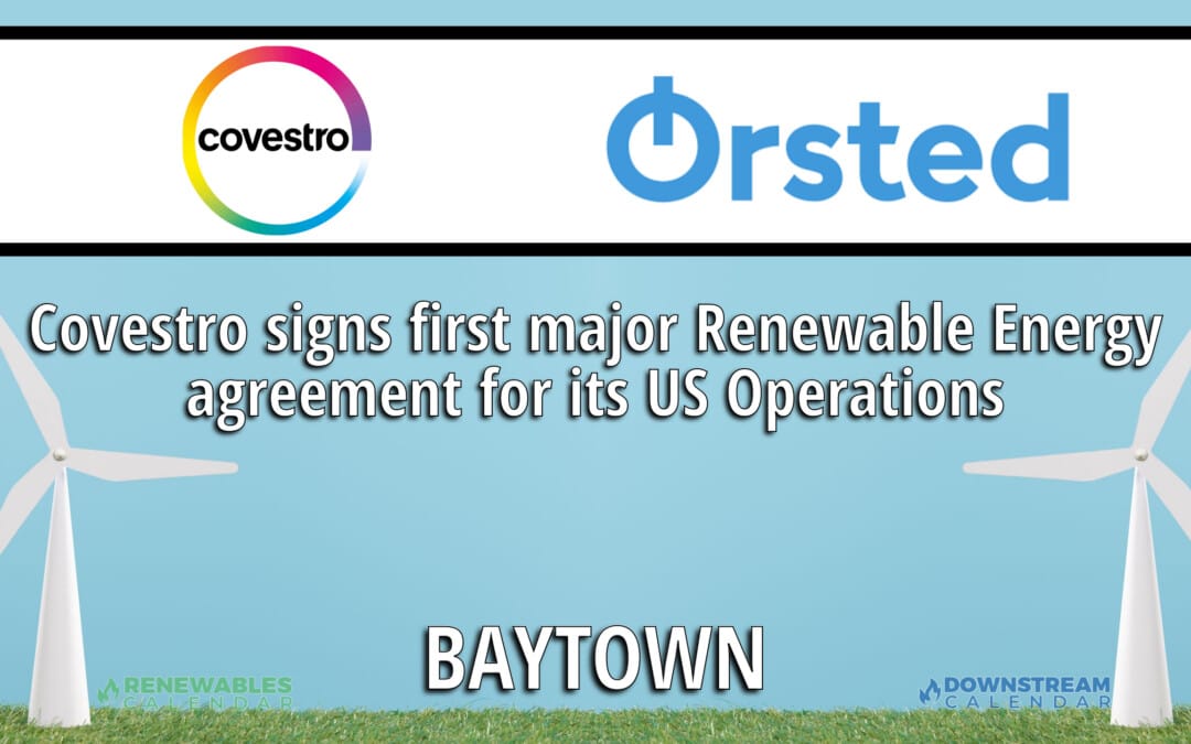 June 5: Covestro signs first major renewable energy agreement for its US operations