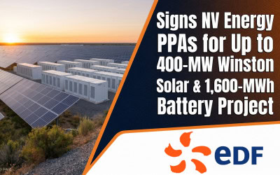 EDF Signs NV Energy PPAs for Up to 400-MW Winston Solar and 1,600-MWh Battery Project