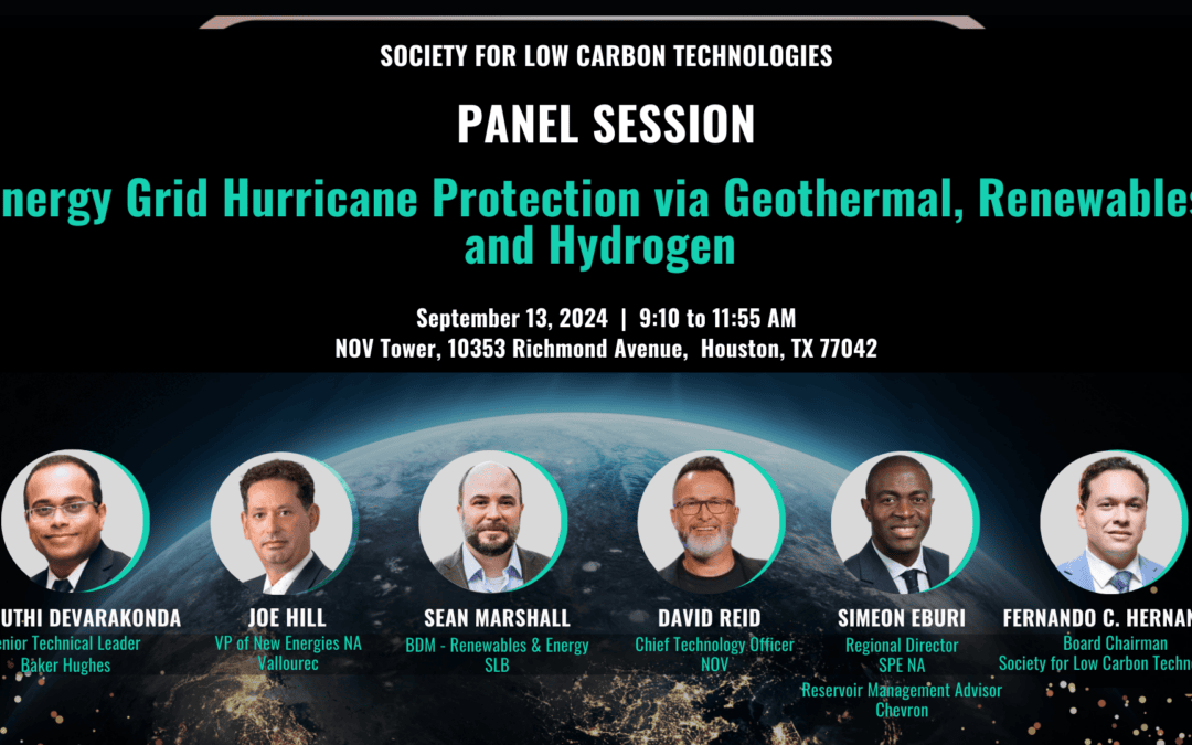 Energy Grid Hurricane Protection via Geothermal, Renewables, and Hydrogen Sept 13, 2024 – Houston