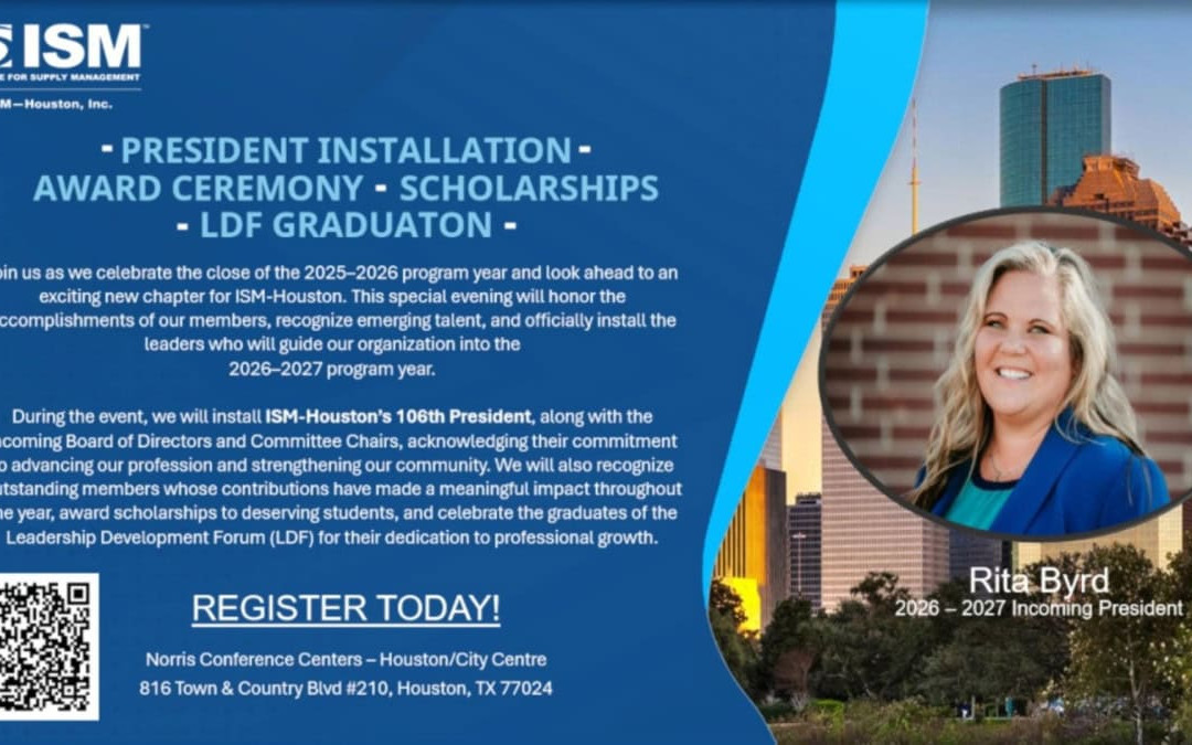 ISM Houston President Installation, Scholarship & Awards Ceremony June 9, 2026