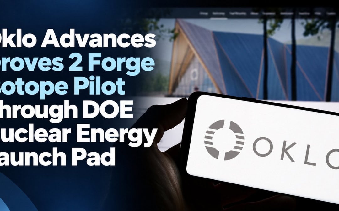 Oklo Advances Groves 2 Forge Isotope Pilot Through DOE Nuclear Energy Launch Pad