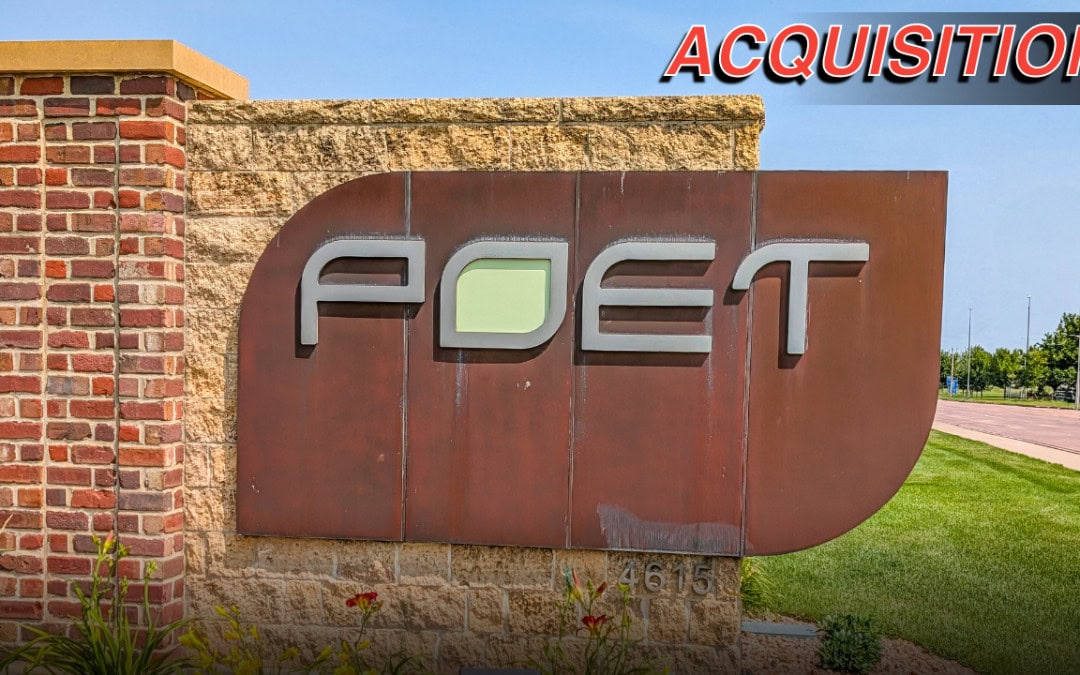 POET to Acquire Tennessee Bioprocessing Facility: Biofuel leader expanding to 35th plant, growing annual capacity to 3.1 billion gallons