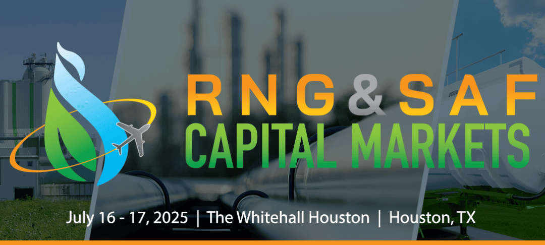 Register Now for The INFOCAST RNG & SAF Capital Markets 2025 – June 16-17, 2025 – Houston, TX