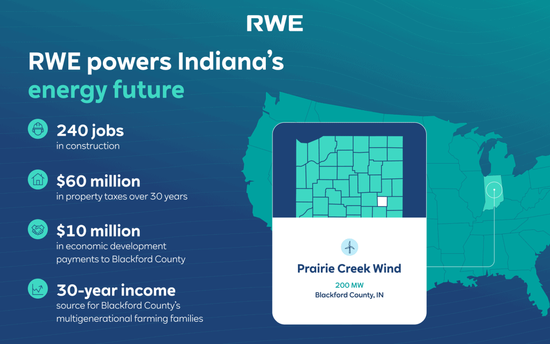 RWE and Indiana Michigan Power Company partner to support Indiana’s growing electricity demand with long-term PPA for 200 MW project