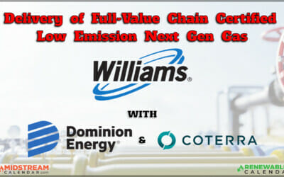 News in Clean Energy: Williams Executes Agreements with Coterra and Dominion Energy for Delivery of Full-Value Chain Certified Low Emission Next Gen Gas