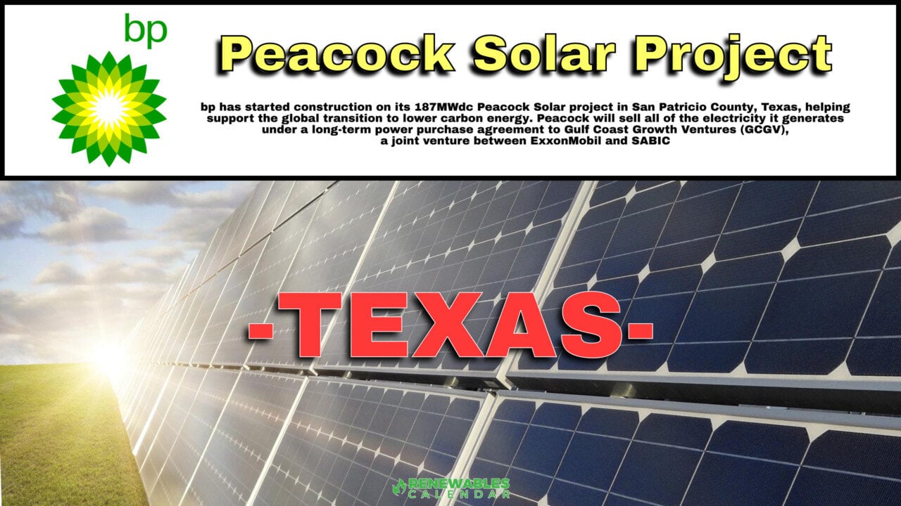187MWdc Peacock Solar Project bp begins construction on new Texas